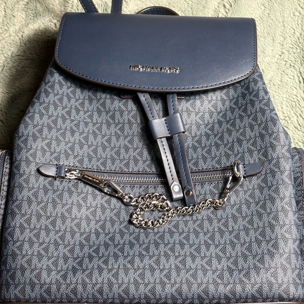 Michael Kors jet set large signature logo backpack